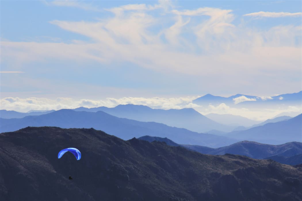 Paragliding over Molesworth.