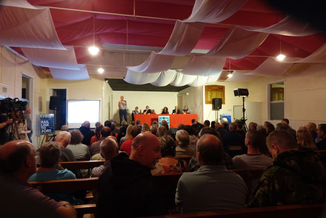 Otaika Valley residents ..rail advocates and truck drivers packed the local hall this month for a heated meeting after a spate of log truck rollovers