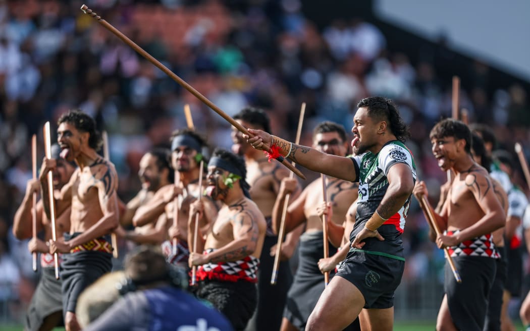 Adam Pompey during the Maori v Indigenous, Harvey Norman All Stars Rugby League match at FMG Stadium, Hamilton, New Zealand on Sunday 15 February 2026. Photo: DJ Mills / Photosport