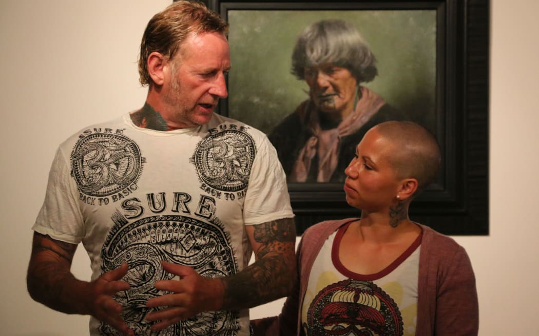 Artist Simon Kerr and partner Ella.