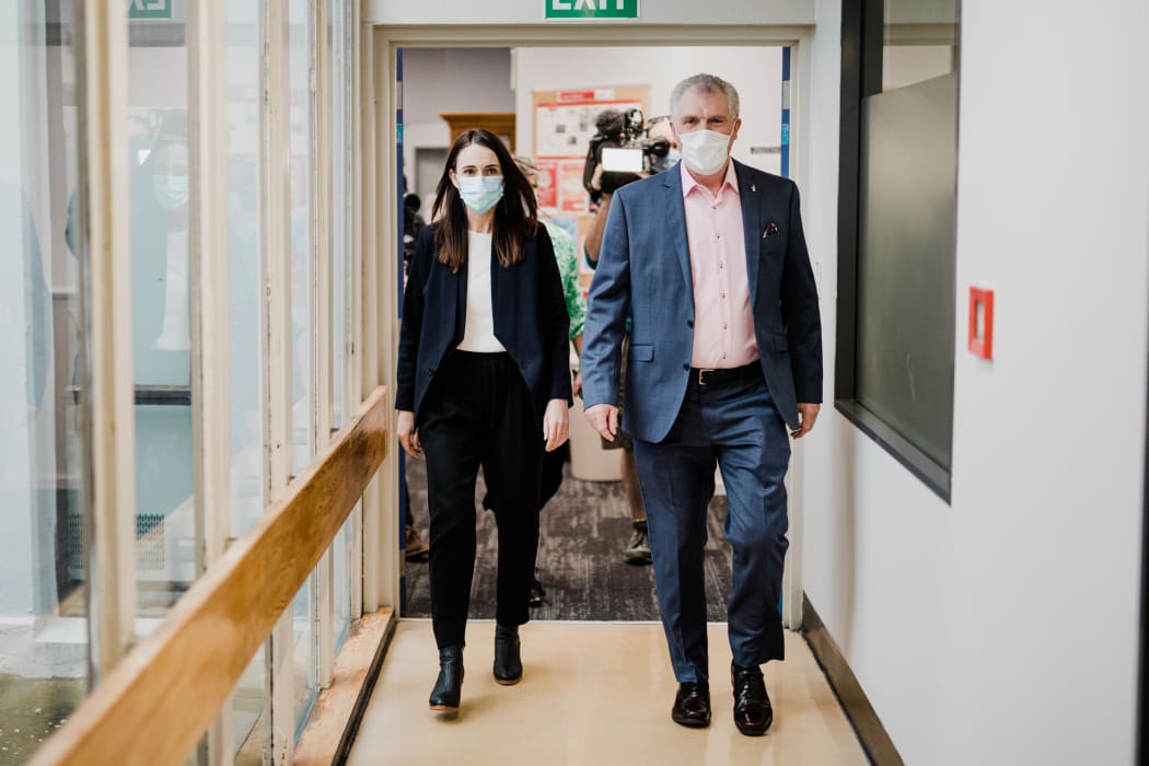 Jacinda Ardern with ESR CEO Peter Lennox