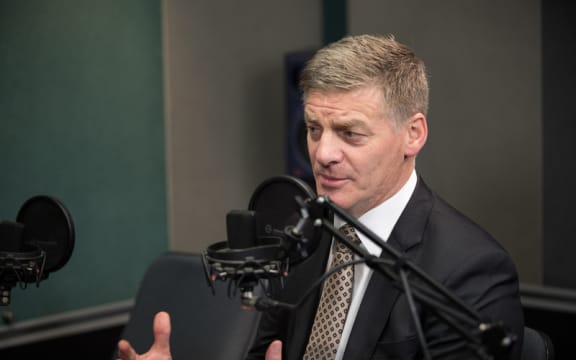 Bill English in the RNZ Auckland studio.