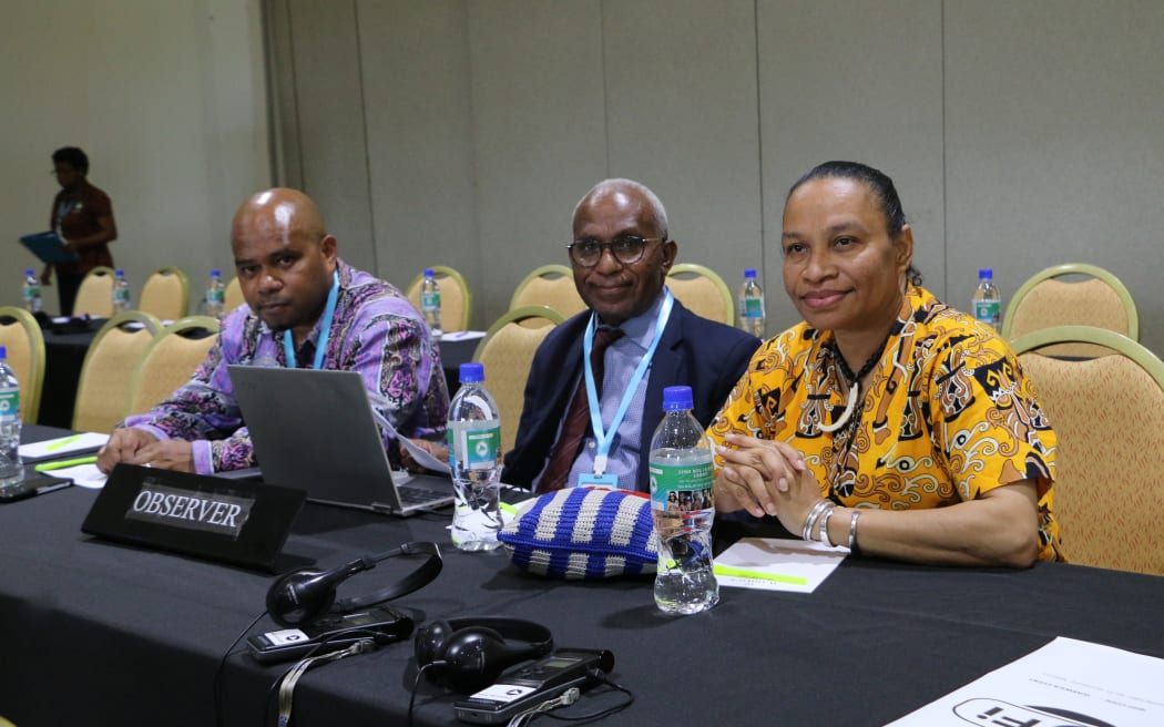 West Papua delegation at the 22nd MSG Leaders' Summit pre-meeting in Port Vila. 21 August 2023