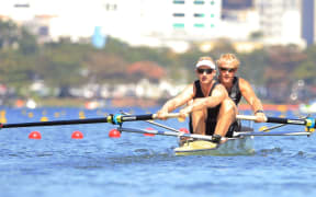 Hamish Bond and Eric Murray compete at the Rio Olympics.