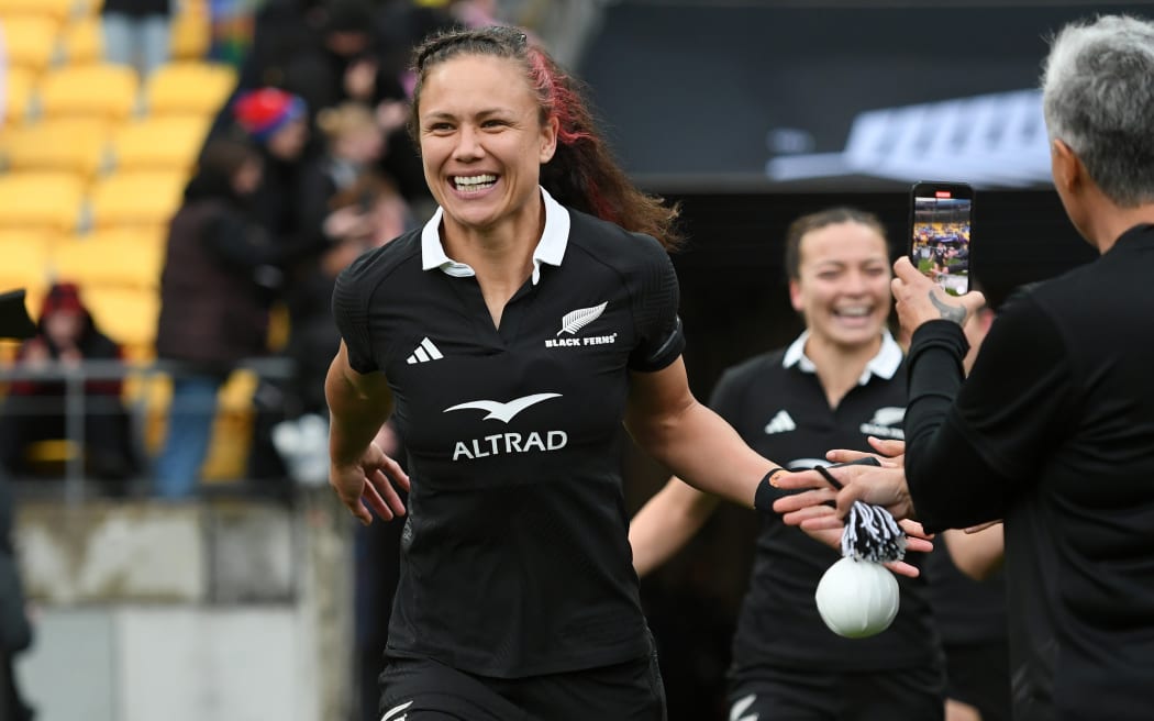 Ruby Tui runs out in her return test in Wellington.