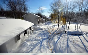 Snow in the Lakeview neighborhood of Buffalo, New York.