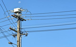 Power pole and power lines