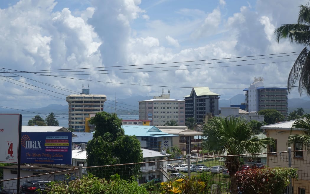 The skyline of Fiji's capital, Suva.