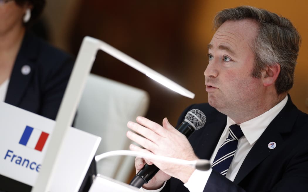 France's Deputy Foreign Minister Jean-Baptiste Lemoyne attends the 14th ASEM Foreign Ministers Meeting at the Royal Palace of El Pardo near Madrid on December 16, 2019.