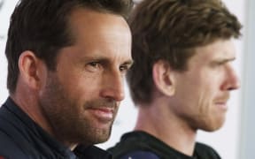 Team UK Skipper Ben Ainslie and Team New Zealand helmsman Peter Burling.