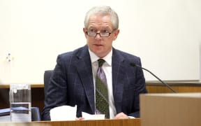 Ministry of Social Development chief executive Brendan Boyle speak at the disputed facts hearing over Russell Tully's attack at Ashburton's Work and Income office.