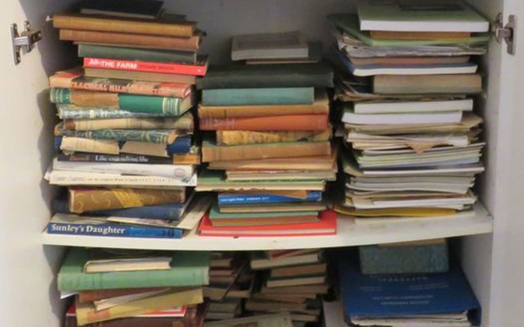A selection of vintage farming books in Cliff Shearer's collection