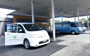 A disused fuel station in Nelson has been turned into a hub for freedom campers and the homeless. RNZ Tracy Neal