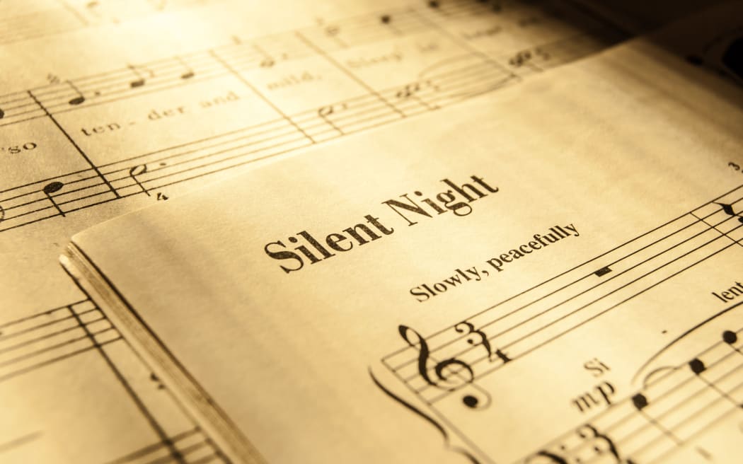 22828714 - sheet music for silent night, christmas song