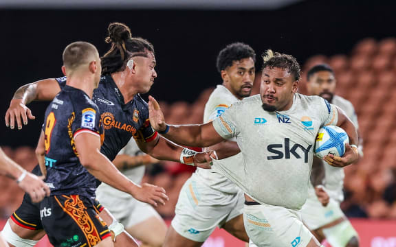 Moana Pasifika's Semisi Tupou Ta'eiloa during the Chiefs vs Moana Pasifika, Super Rugby Pacific match at FMG Stadium, Hamilton, New Zealand on Friday 6 March 2026. Photo: DJ Mills / Photosport