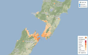 Earthquake recorded on Tuesday 1 October.