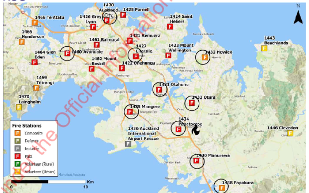 Fire stations in Auckland, from the FENZ presentation to Auckland Council in 2022.