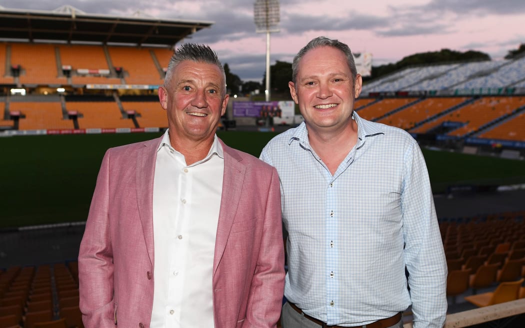 Chief executive Mark Robinson, left, and managing director Rob Croot of Autex Industries, the company who own the Warriors.