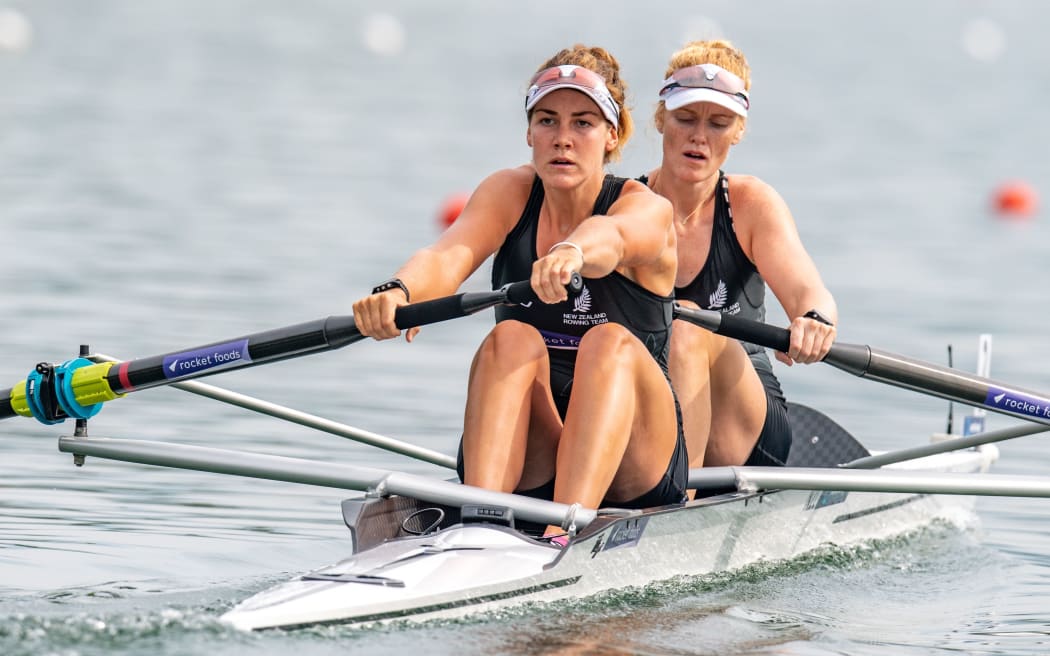 Kerri Gowler and Grace Prendergast NZ Women's Coxless Pair. World Championships, Austria 2019.