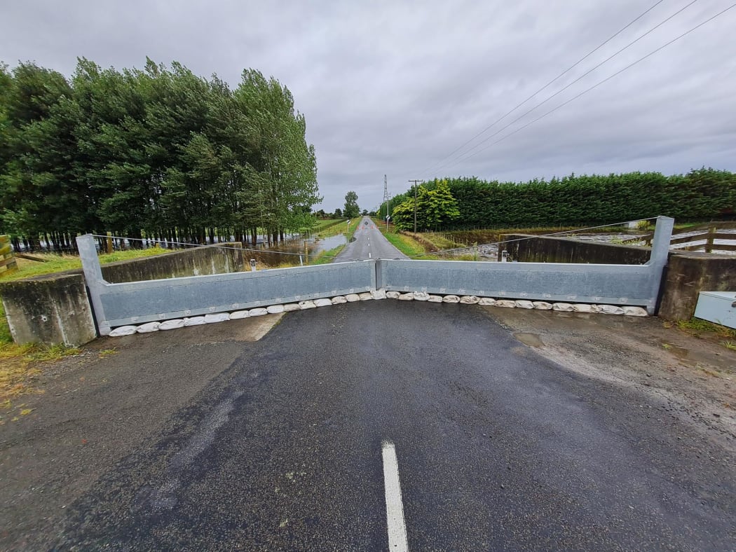 Reid Line West Flood Diversion Gate, Manawatū, 25 March 2022.
