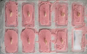 Strawberries and cream pops