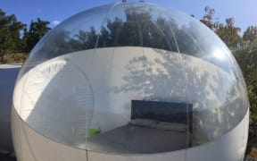 A bubble tent at Mercury Bay Estate