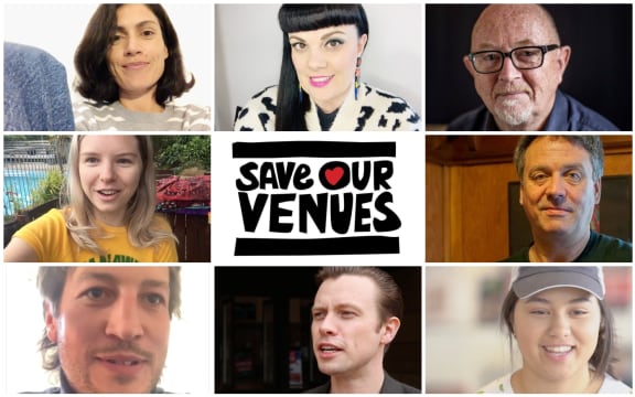 Clockwise from top left: Anna Coddington, Tami Neilson, Dave Dobbyn, Martin Phillipps (The Chills), Paige, Anthonie Tonnon, Marlon Williams
