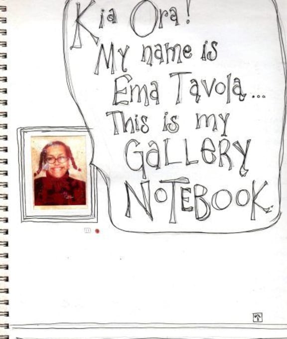 Emma Tavola's school notebook.