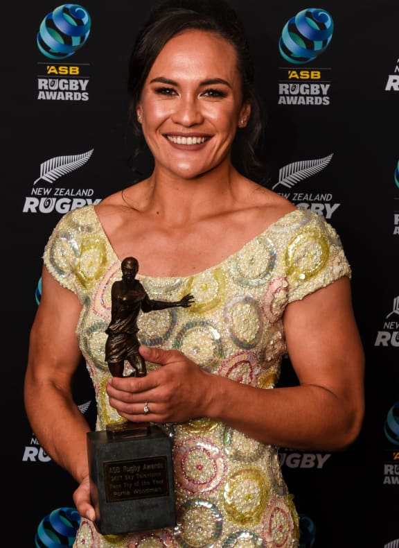 SKY TV Fan's Try of the Year award winner Black Ferns Portia Woodman.
