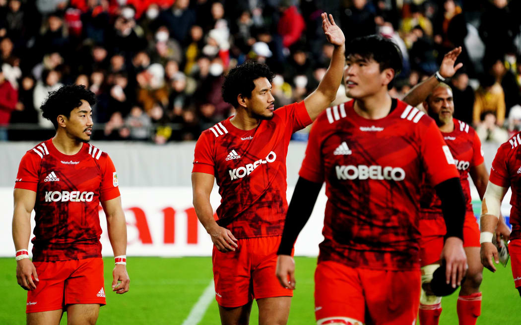 Kobe Steel Kobelco Steelers team group, 
JANUARY 26, 2020 - Rugby : 
Japan Rugby Top League 2020 match between 
Kobe Steel Kobelco Steelers 35-29 Suntory Sungoliath 
at Noevir Stadium Kobe in Kobe, Japan. 
(Photo by SportsPressJP/AFLO)