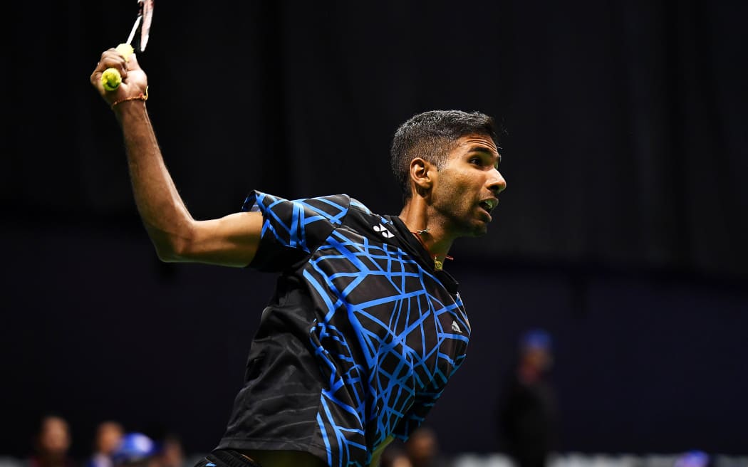 New Zealand’s Abhinav Manota in action.
Barfoot and Thompson Badminton New Zealand Open, Mens Doubles, Auckland, New Zealand. 1 May 2019. © Copyright Image: Marc Shannon / www.photosport.nz.