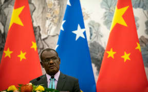 Solomon Islands Prime Minister Jeremiah Manele is balancing ties with China. (AP: Mark Schiefelbein)