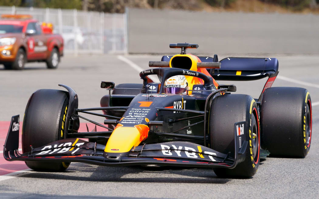 Max Verstappen of Red Bull Racing at 2022 preseason testing.