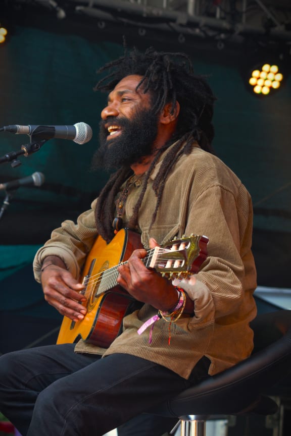 Vanuatu's Tio performing at WOMAD in New Plymouth on 17 March, 2024.