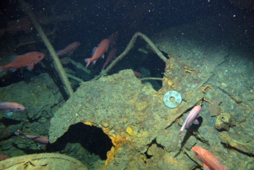 An image of the wreckage from the long-missing submarine.