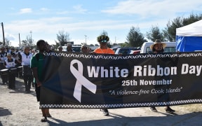In 2021 Rarotonga men joined in the annual White Ribbon march to put an end to domestic violence in the country. 21112521