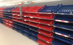 There was no bread at a Countdown in Greenlane, Auckland at 6.30am because of people panic-buying.
