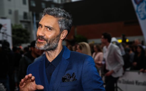 Taika Waititi on the red carpet at the 2015 Vodafone New Zealand Music Awards.