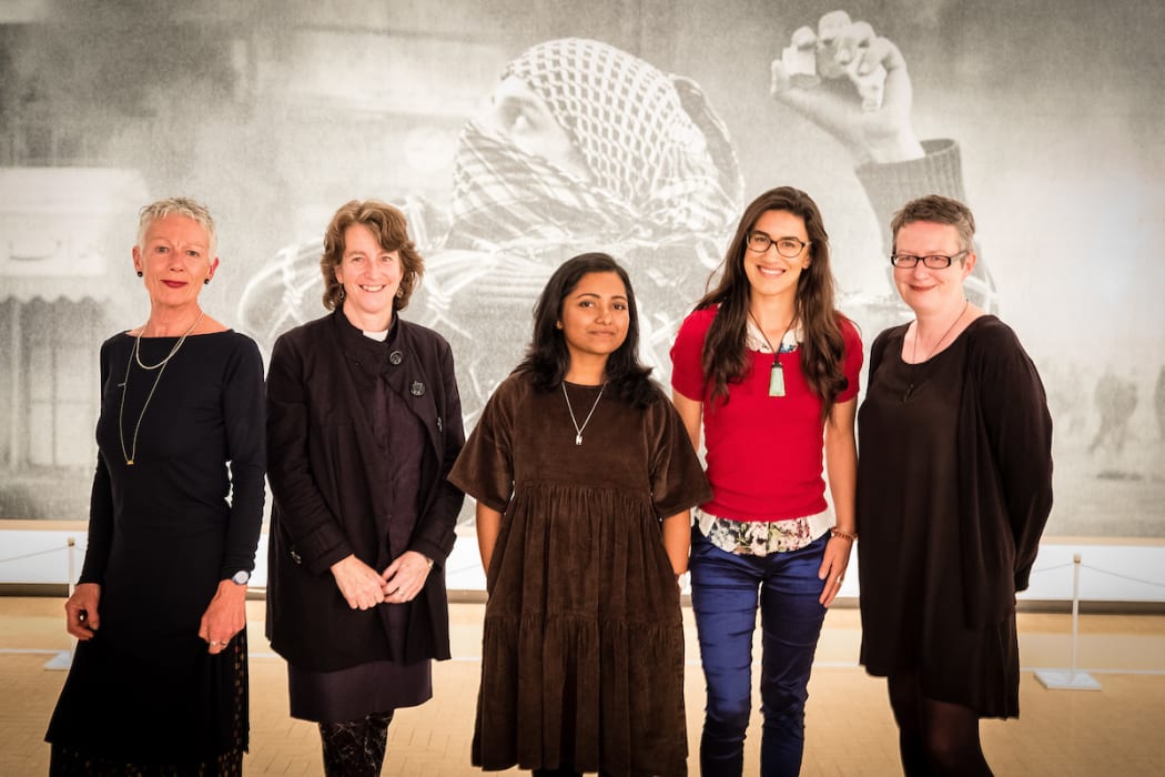 Kim Hill, Rev. Jean Malcolm, Saziah Bashir, Lilia Tarawa, Dr Caroline Blyth