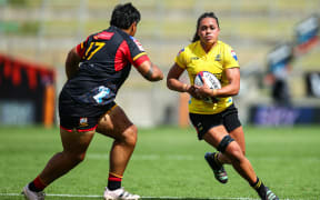 Layla Sae of the Hurricanes Poua during the Super Rugby Aupiki Round 1 game between Chiefs Manawa and Hurricanes Poua,held at FMG Stadium, Hamilton,New Zealand on Saturday 2nd March 2024. Photo credit: Andrew Skinner / www.photosport.nz