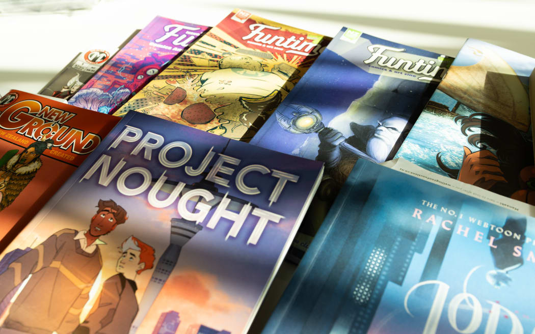 Comic books made by local illustrators.