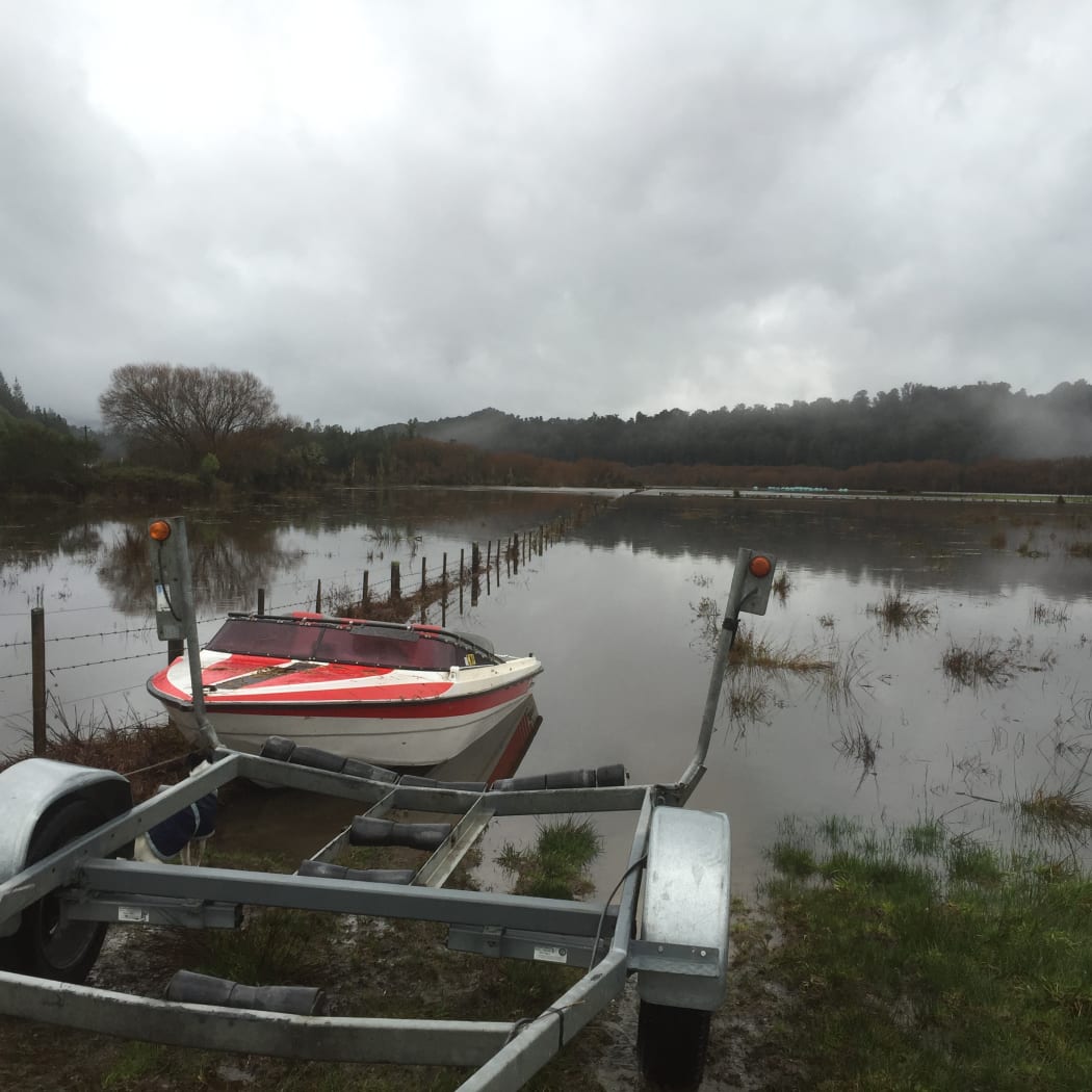 Flooding at Aratika on the West Coast on Friday 19 June.