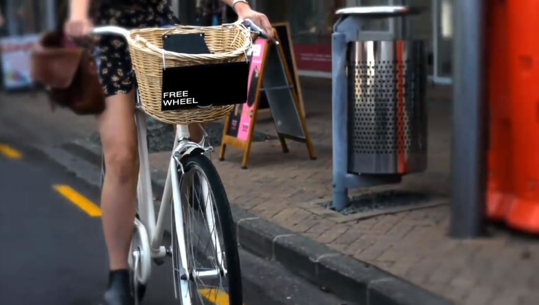 A picture of Alice Harbourne on a bike