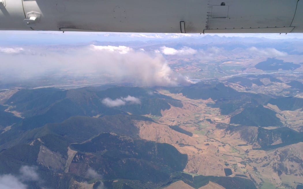 The Marlborough fire, from above.