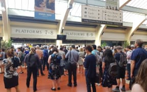 Commuters waiting for their trains at Wellington Train station. 29.1.19