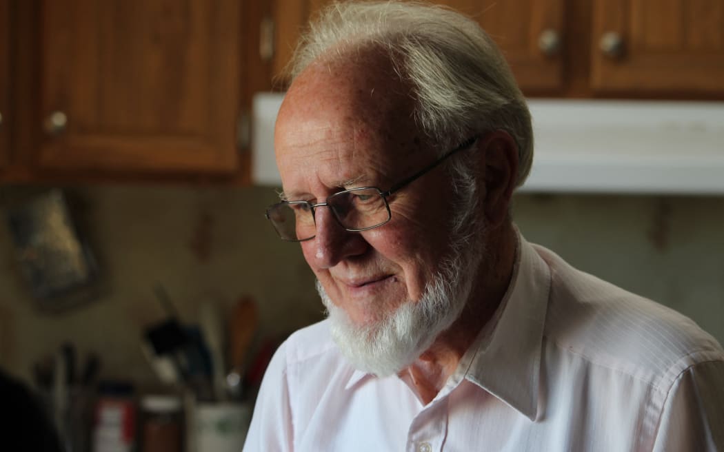 Leroy Stoltzfus, an 84-years old retired Amish farmer, during an interview with AFP at his house, in the Lancaster County, Pennsylvania, 18 October, 2024.