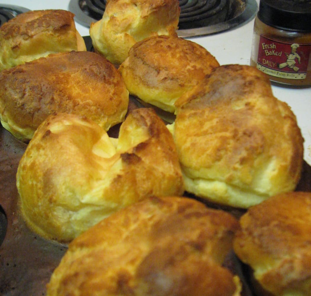 Popovers just out of the oven