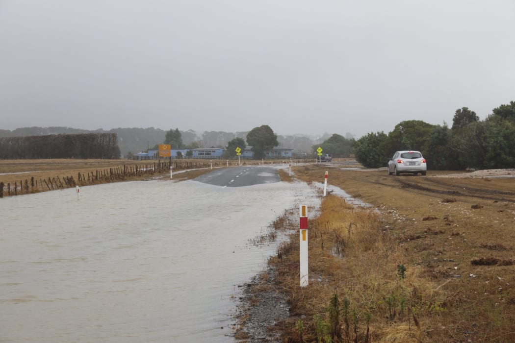 Flooding in Kaiaua.