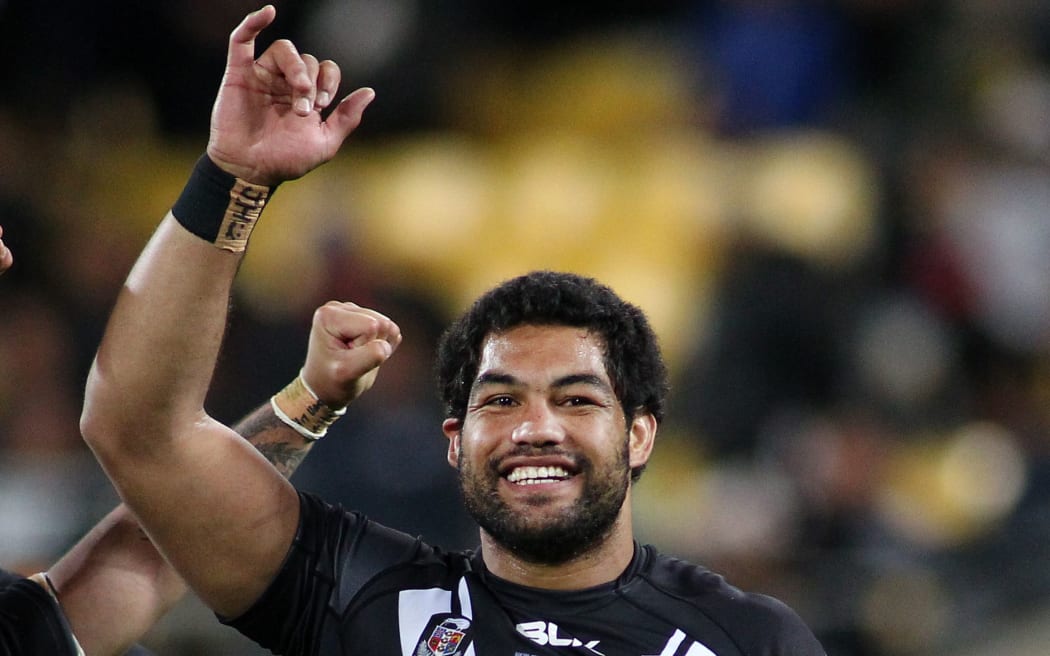 Adam Blair after the Four Nations final win.