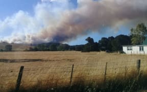 The fire burning at Wakefield.